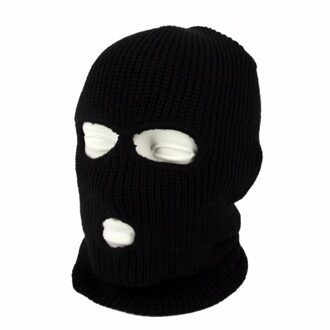 Zwarte motorrijders bivakmuts driegaats