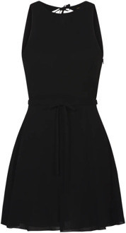 Zwarte mouwloze jurk met open rug Saint Laurent , Black , Dames - XS