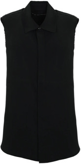 Zwarte Mouwloze Klassieke Kraag Overhemd Louis Gabriel Nouchi , Black , Heren - L,S