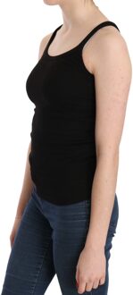 Zwarte Mouwloze Spaghettiband Blouse Veelkleurig