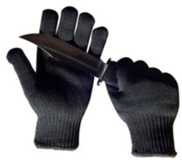 Zwarte Niveau 5 Anti-Cut Handschoen Veiligheid Cut Proof Steekwerende Draad Metalen Werk Handschoenen Tuin Keuken Huishoudelijke Veiligheid handschoenen XL