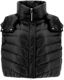 Zwarte Nylon Ultralight Vest voor Moderne Vrouwen Herno , Black , Dames - XS