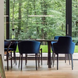 Zwarte OLED hanglamp OMLED One s5 gesatineerd wit