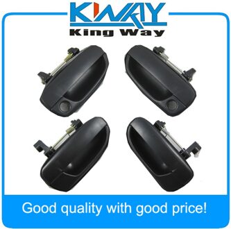 ZWARTE OUTER BUITEN DEURKLINK VOOR ACHTER LINKS RECHTS Fit Voor Hyundai Accent 2000-2006