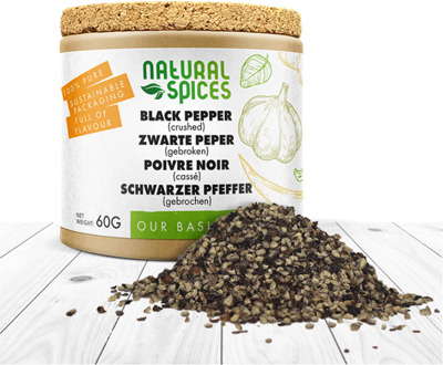 Zwarte peper gebroken - 60 gram