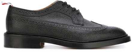 Zwarte platte schoenen Elegant stijl Thom Browne , Black , Heren - 40 Eu,45 Eu,42 Eu,41 Eu,43 Eu,44 EU