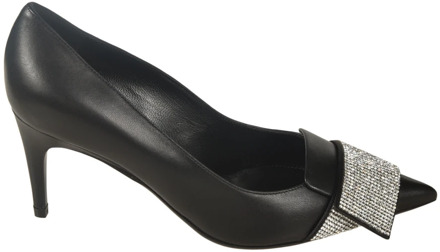 Zwarte platte schoenen van Sergio Rossi Sergio Rossi , Black , Dames - 36 1/2 Eu,37 1/2 Eu,38 1/2 Eu,38 Eu,37 Eu,40 EU