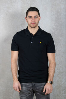 Zwarte Polo Shirt met Golden Eagle Logo Lyle & Scott , Black , Heren - 2Xl,Xl,L,M,S