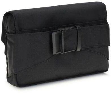 Zwarte polyamide clutch tas