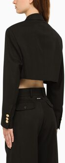 Zwarte polyesterblend boyfriend blazer - EU 40 / UK 12