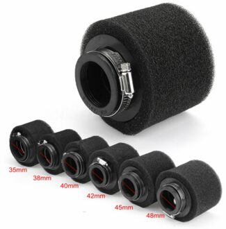 Zwarte Rechte Hals Luchtfilter 35mm 38mm 40mm 42mm 45mm 48mm Spons Cleaner Bromfiets scooter 150cc 160cc Dirt Pit Bike Motorcycle