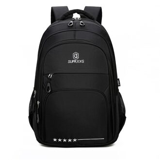 Zwarte Rugzak Mannen Nylon Waterdichte Grote Capaciteit Studenten Hoge Schooltas Pak Mannelijke Back Pack Laptop 15.6 Inch Usb wit