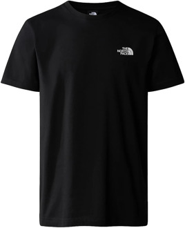 Zwarte Simple Dome Korte Mouw T-shirt The North Face , Black , Heren - M,S,Xs
