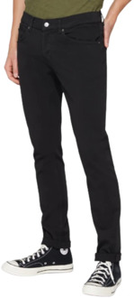 Zwarte Skinny Fit Jeans met 4 Knoopsluiting Dondup , Black , Heren - W34,W31,W32,W35