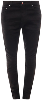 Zwarte Slim Fit Jeans met knoopsluiting Amiri , Black , Heren - W32