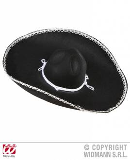 Zwarte sombrero - Verkleedhoofddeksel