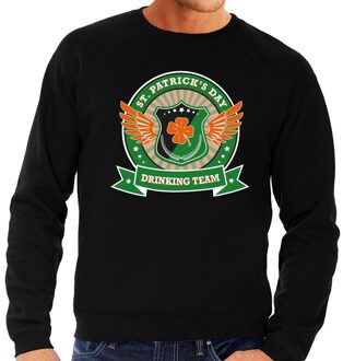 Zwarte St. Patricks day drinking team sweater heren 2XL