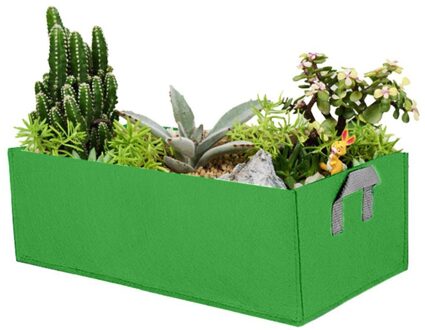 Zwarte Stof Plant Grow Bag Tuin Vierkante Tuingereedschap Bloem Groente Planten Planter Pot Handvatten Voor Hydrocultuur