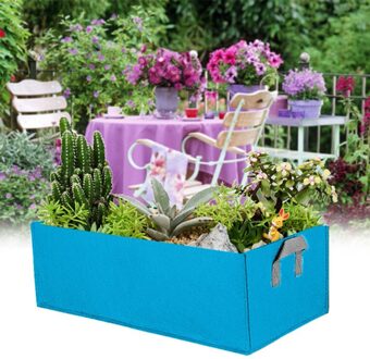Zwarte Stof Plant Grow Bag Tuin Vierkante Tuingereedschap Bloem Groente Planten Planter Pot Handvatten Voor Hydrocultuur