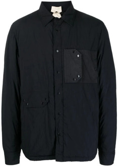 Zwarte stoffen jas met Franse kraag Ten C , Black , Heren - 2Xl,Xl,M