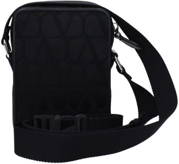 Zwarte Stoffen Schoudertas