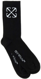 Zwarte stretch katoenen sokken Off White , Black , Heren - L,M,S