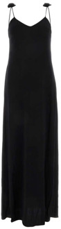 Zwarte stretch nylon jurk Stijlvol en comfortabel Magda Butrym , Black , Dames - S,Xs