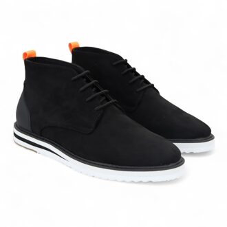 Zwarte suède veterlaarzen voor heren in de woestijn - EU 42