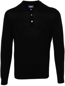Zwarte Sweater Polo Rasato Drumohr , Black , Heren - 2Xl,Xl,L,M,3Xl