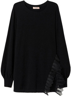 Zwarte Sweaters voor Vrouwen Twinset , Black , Dames - M