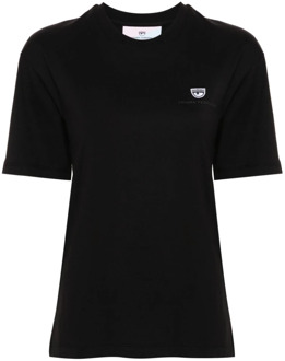 Zwarte T-shirts en Polos van Chiara Ferragni Chiara Ferragni Collection , Black , Dames - S,2Xs