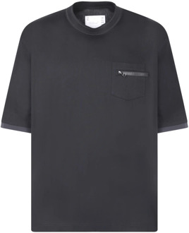 Zwarte T-shirts & Polos voor Mannen Sacai , Black , Heren - L,M,S