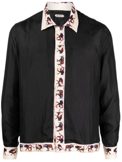 Zwarte Taureau LS Shirt Bode , Black , Heren - L,M