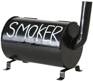 Zwarte terras asbak Smoker 20 cm - Asbakken