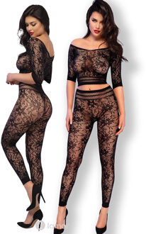 Zwarte Top & Legging, CR4661 - Maat: S/M