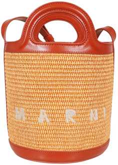 Zwarte Tropicalia Bucket Tas Marni , Multicolor , Dames - ONE Size