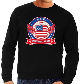 Zwarte USA drinking team sweater heren M