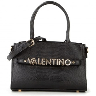 Zwarte Valentino handtas met gouden accenten Valentino by Mario Valentino , Black , Dames - ONE Size