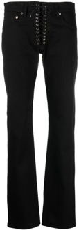Zwarte vetersluiting jeans Ludovic de Saint Sernin , Black , Dames - W26