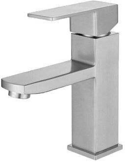 Zwarte Vierkante Badkamer Wastafel Kraan Enkele Handgreep Wastafel Kraan Tap Badkamer Wc Badrandcombinaties Basin Tap 304 geborsteld