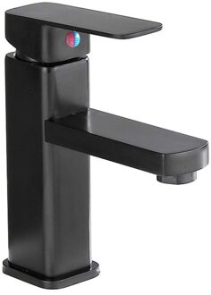 Zwarte Vierkante Badkamer Wastafel Kraan Enkele Handgreep Wastafel Kraan Tap Badkamer Wc Badrandcombinaties Basin Tap