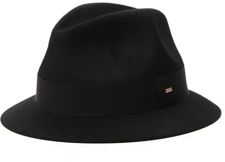 Zwarte vilten fedora hoed Saint Laurent , Black , Unisex - M