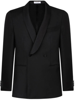 Zwarte Virgin Wool Milano Tuxedo Jas Boglioli , Black , Dames - L