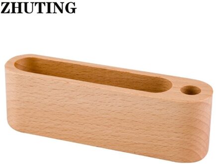 Zwarte Walnoot Beukenhout Id Naam Kaarten Stand Bureau Houten Visitekaartje Houder Organizer Pen Opbergdoos T5UA 01