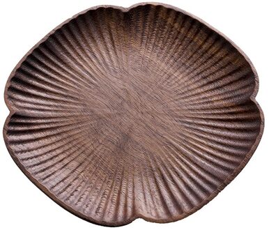 Zwarte Walnoot Hout Pan Plaat Fruit Gerechten Schotel Dessert Diner Brood Houten Platen Beukenhout Opslag Thee Lade okkernoot 9.5x1.2CM