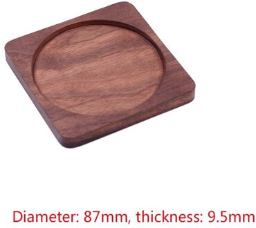 Zwarte Walnoot Houten Onderzetters Duurzaam Hittebestendige Vierkante Ronde Drinken Houten Matten Keuken Thee Koffie Beker Pad Placemats Decor A-1 stk