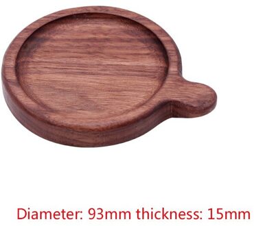 Zwarte Walnoot Houten Onderzetters Duurzaam Hittebestendige Vierkante Ronde Drinken Houten Matten Keuken Thee Koffie Beker Pad Placemats Decor B-1 stk