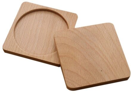 Zwarte Walnoot Houten Onderzetters Duurzaam Hittebestendige Vierkante Ronde Drinken Houten Matten Keuken Thee Koffie Beker Pad Placemats Decor C-1 stk