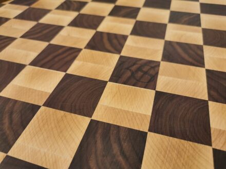 Zwarte Walnoot Schaken Hakblok 480x320x30mm