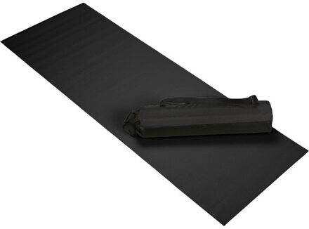 Zwarte yoga/fitness mat 60 x 170 cm